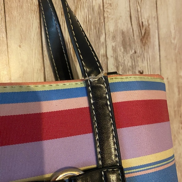 Kate Spade Vintage small bag, stripes purse, mini bag Y2K retro pink blue yellow - Picture 6 of 11